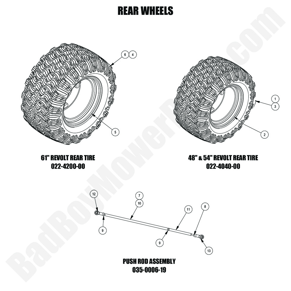 2024 Revolt (48"-61" Decks) - Rear Wheels